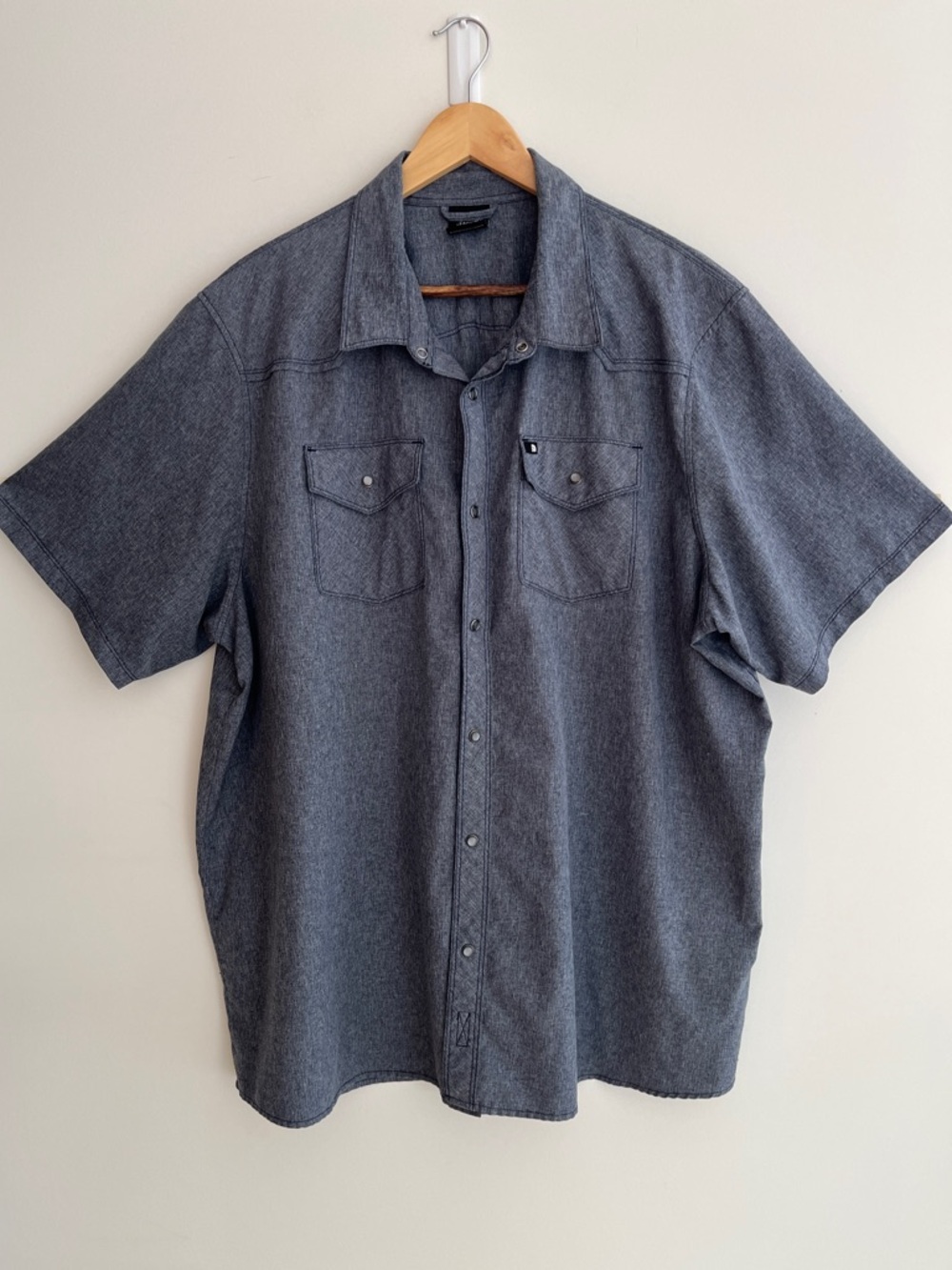 THE NORTH FACE Short Sleeve Snap Front Shirt Pockets Casual Outdoors Size XXL